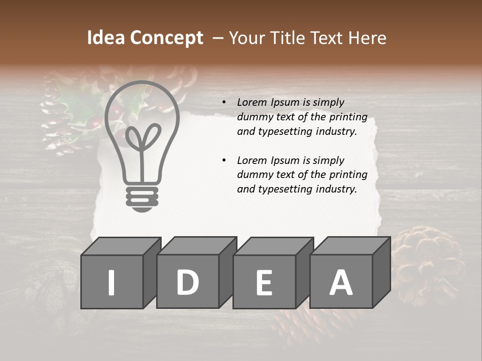 Red Wood Santa Claus PowerPoint Template