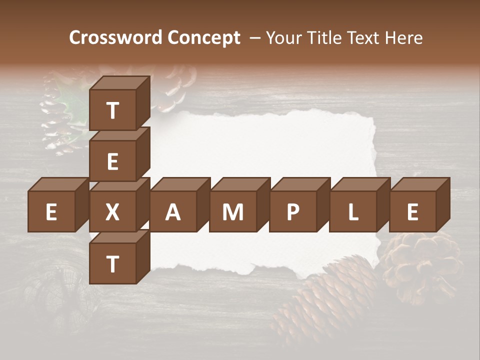 Red Wood Santa Claus PowerPoint Template