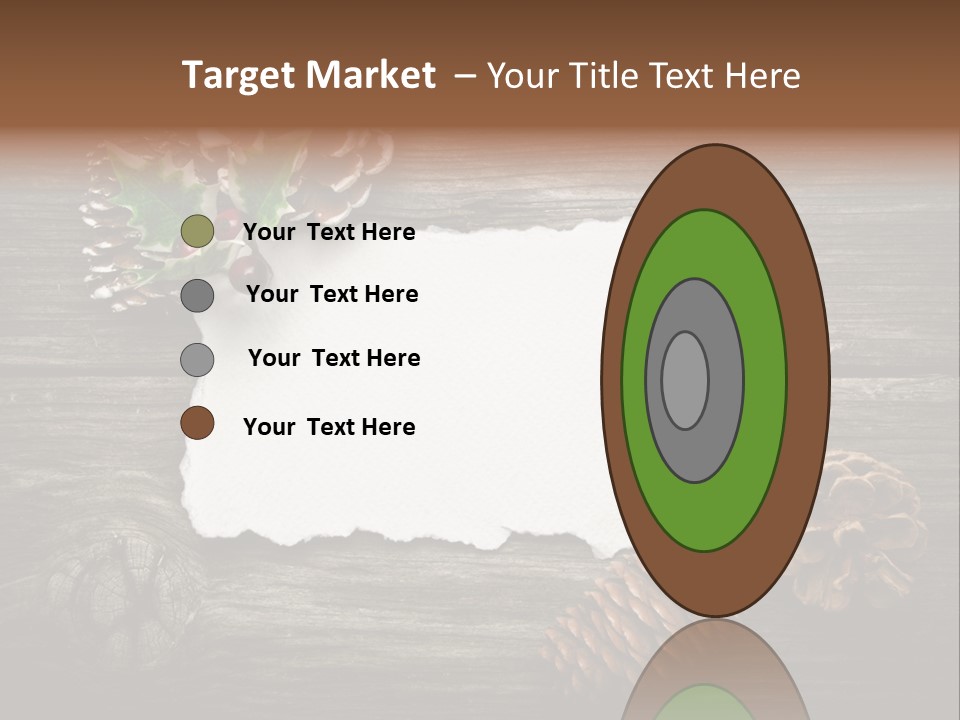 Red Wood Santa Claus PowerPoint Template