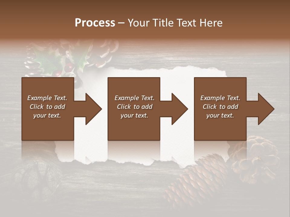 Red Wood Santa Claus PowerPoint Template