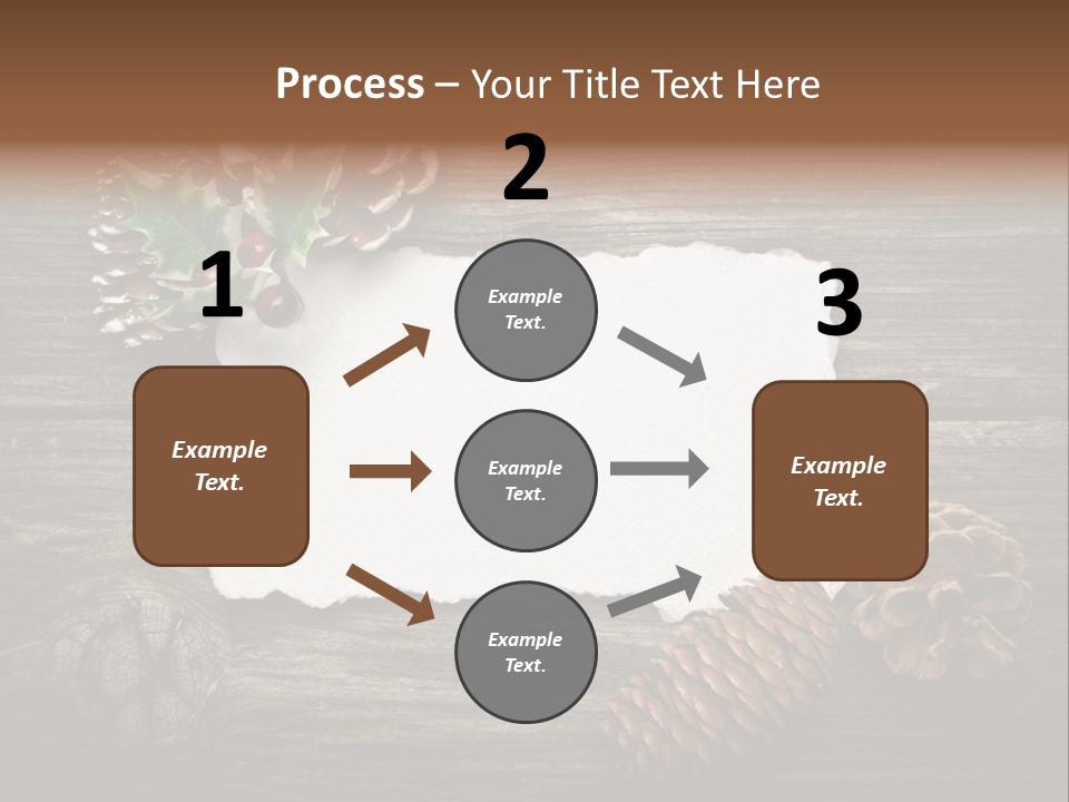 Red Wood Santa Claus PowerPoint Template