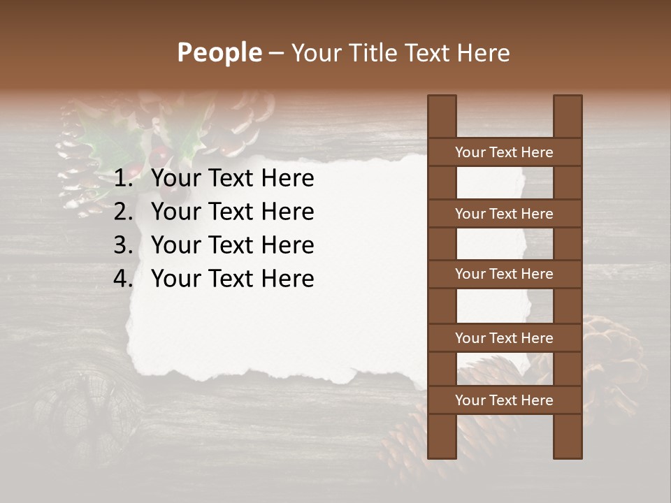 Red Wood Santa Claus PowerPoint Template