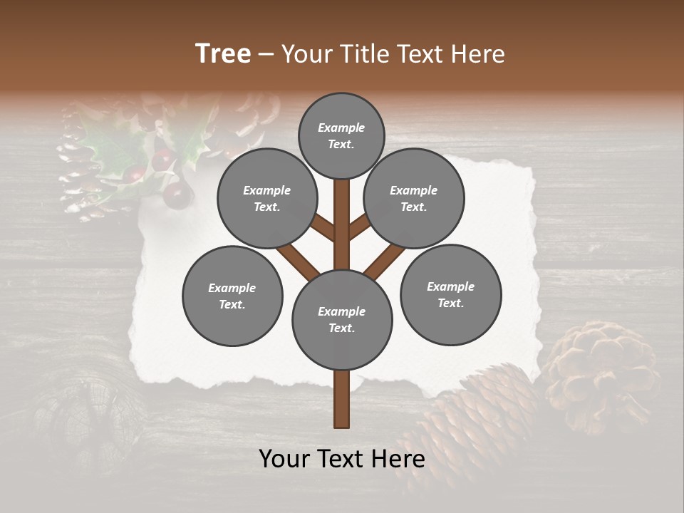 Red Wood Santa Claus PowerPoint Template