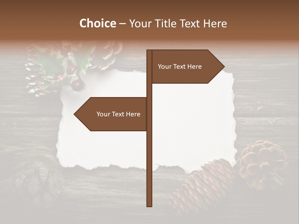 Red Wood Santa Claus PowerPoint Template