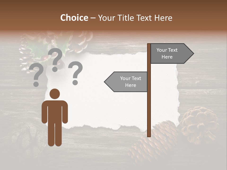 Red Wood Santa Claus PowerPoint Template