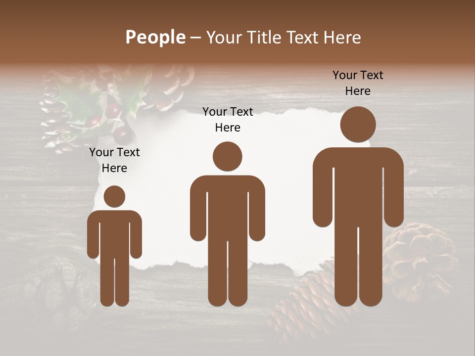 Red Wood Santa Claus PowerPoint Template