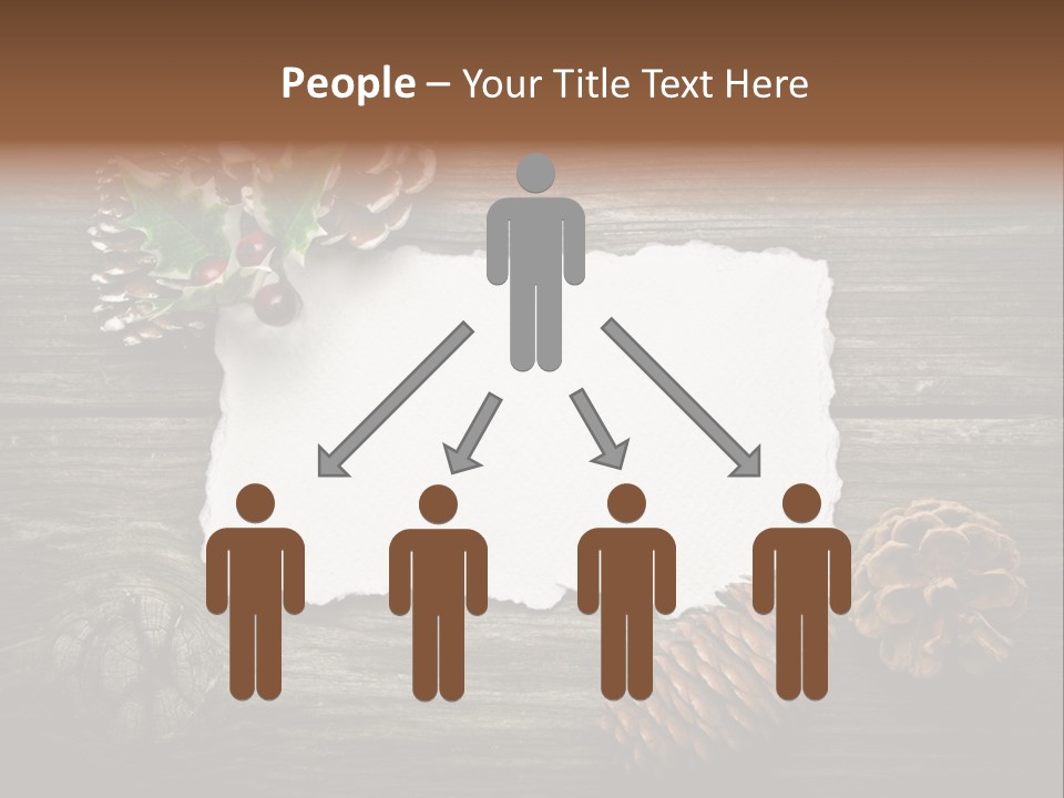 Red Wood Santa Claus PowerPoint Template