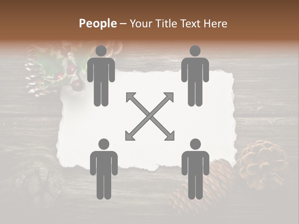 Red Wood Santa Claus PowerPoint Template