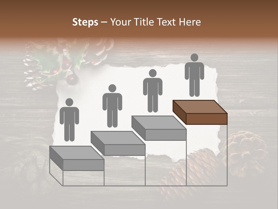 Red Wood Santa Claus PowerPoint Template