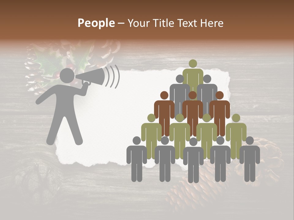 Red Wood Santa Claus PowerPoint Template