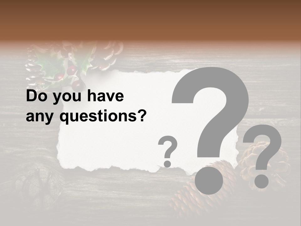 Red Wood Santa Claus PowerPoint Template