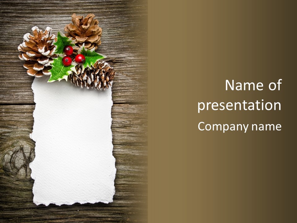 Red Christmas Decoration PowerPoint Template