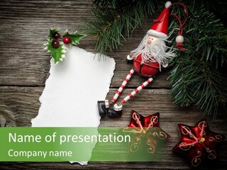 Letter Paper Red PowerPoint Template