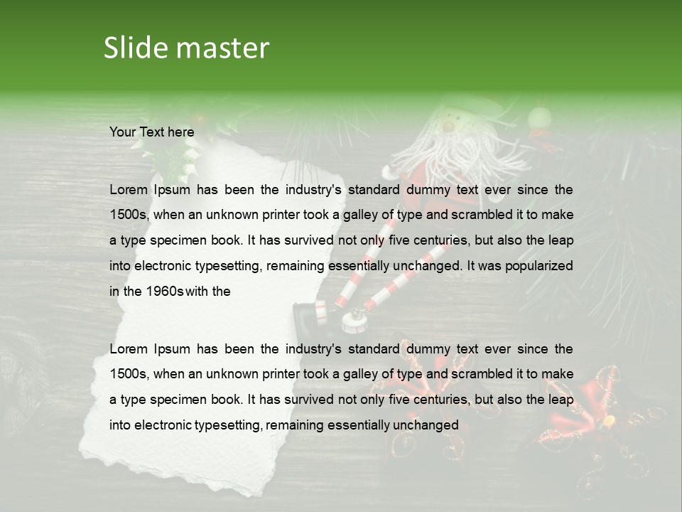 Letter Paper Red PowerPoint Template