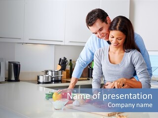 Onion Cooking Man PowerPoint Template