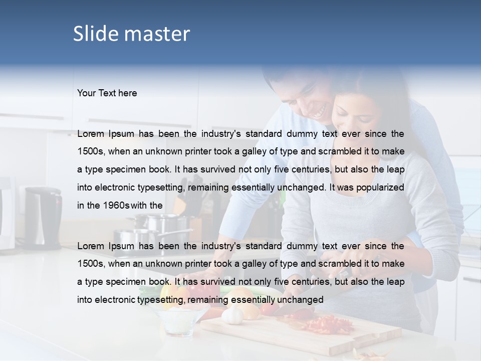 Onion Cooking Man PowerPoint Template