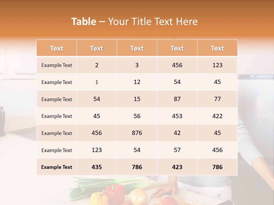 People Healthy Vegetables PowerPoint Template