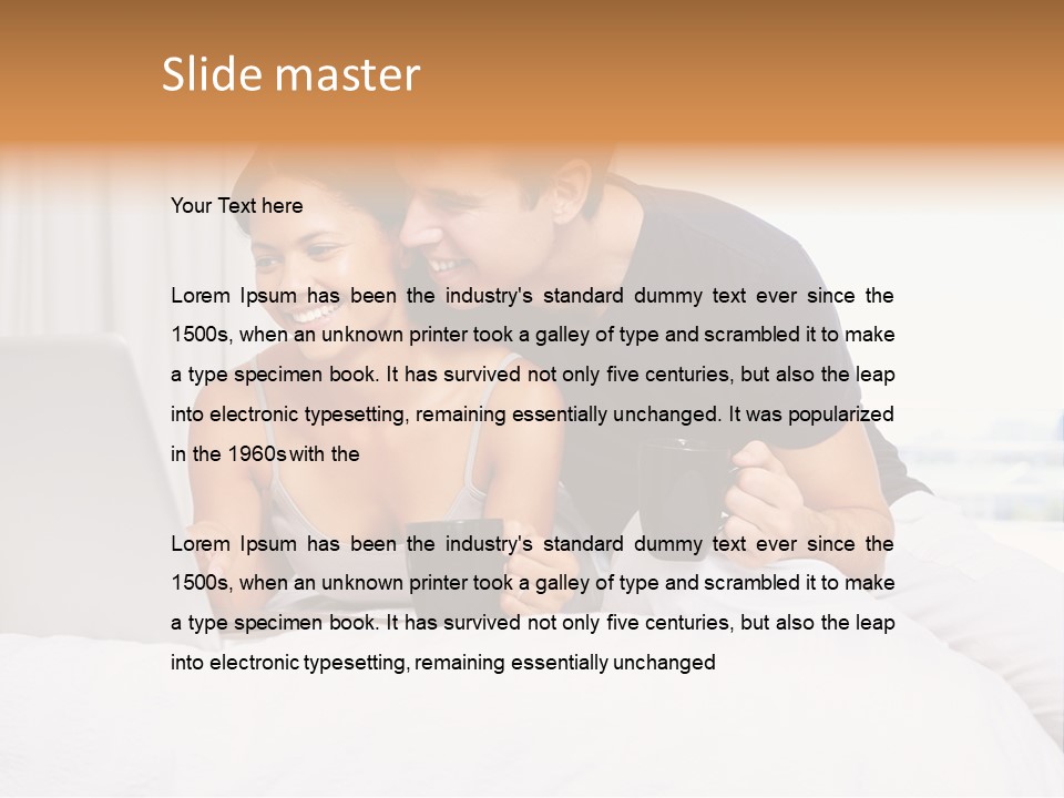 Coffee Smile Holding PowerPoint Template