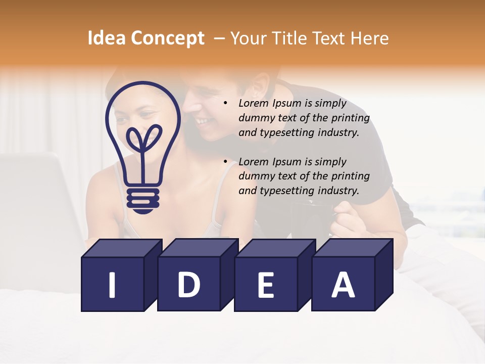 Coffee Smile Holding PowerPoint Template