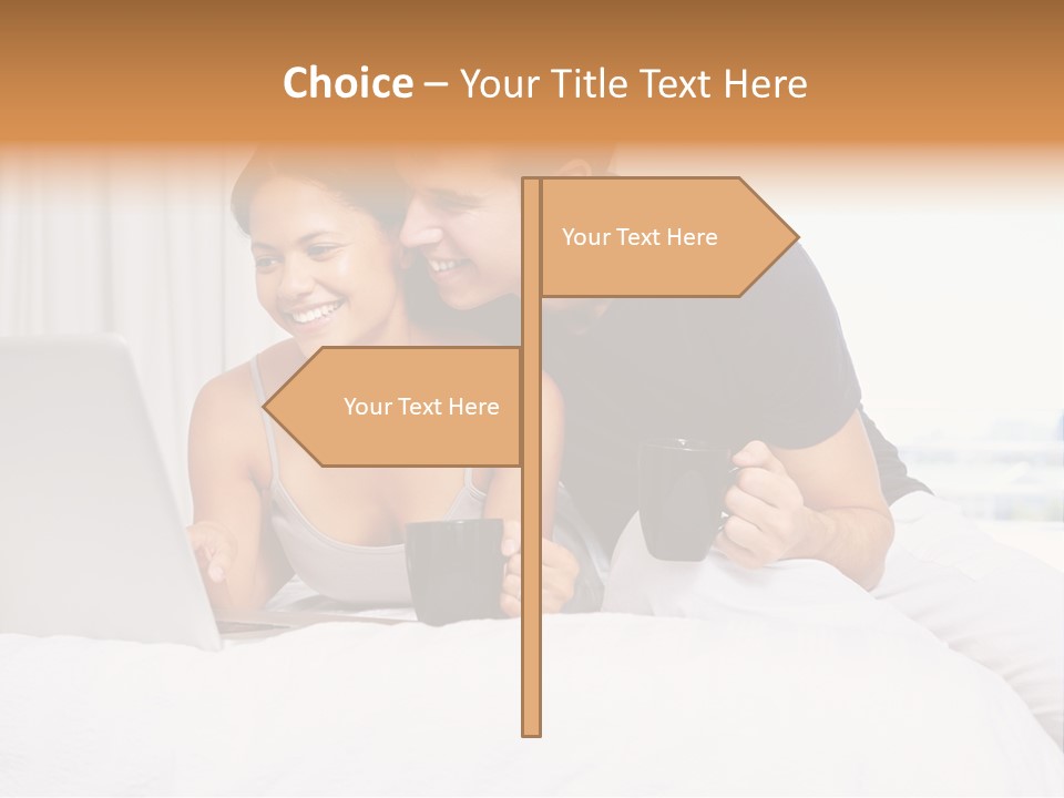 Coffee Smile Holding PowerPoint Template