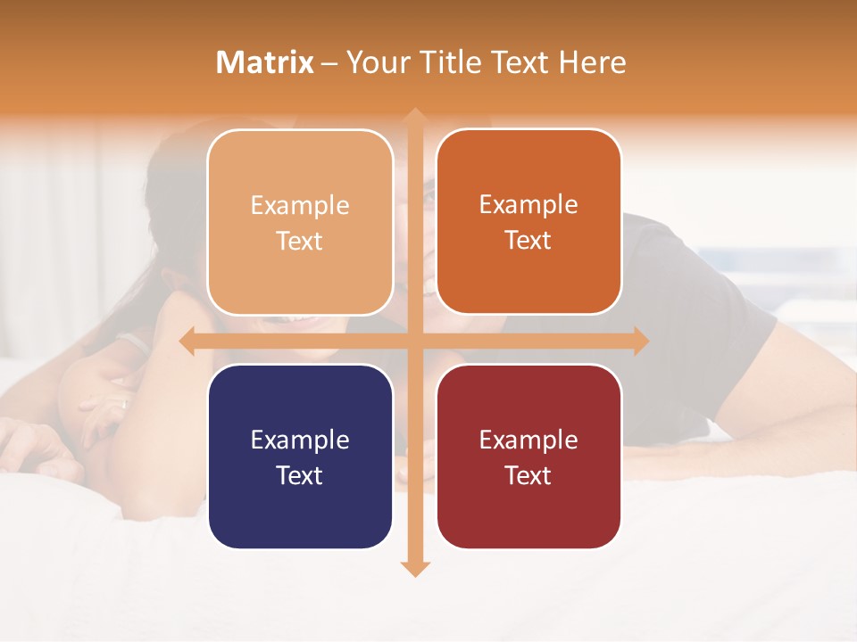 Cute Couple Looking PowerPoint Template