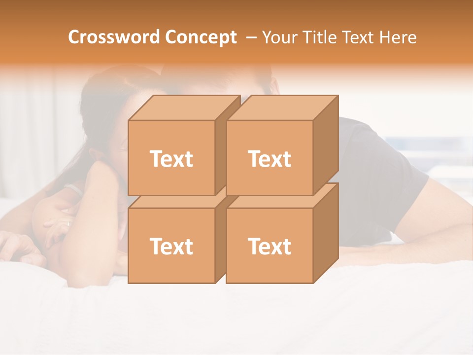 Cute Couple Looking PowerPoint Template