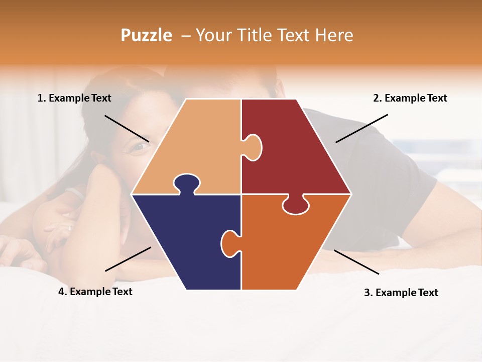 Cute Couple Looking PowerPoint Template