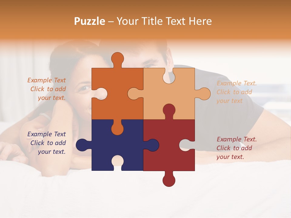 Cute Couple Looking PowerPoint Template