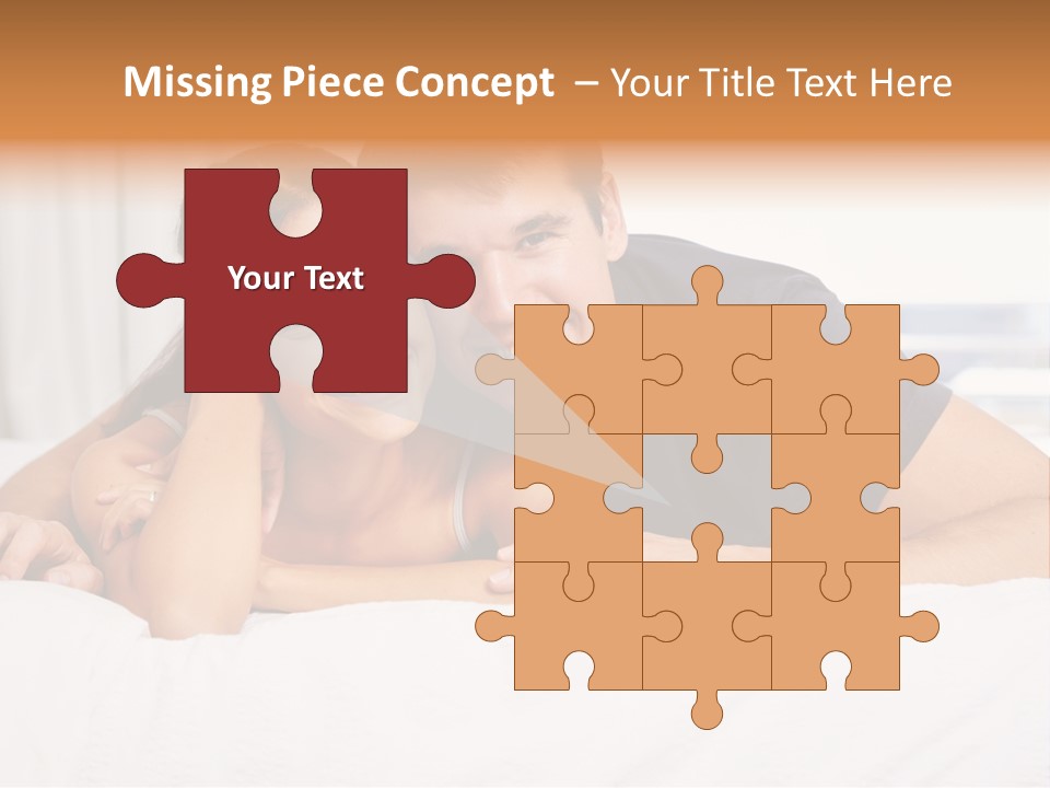 Cute Couple Looking PowerPoint Template