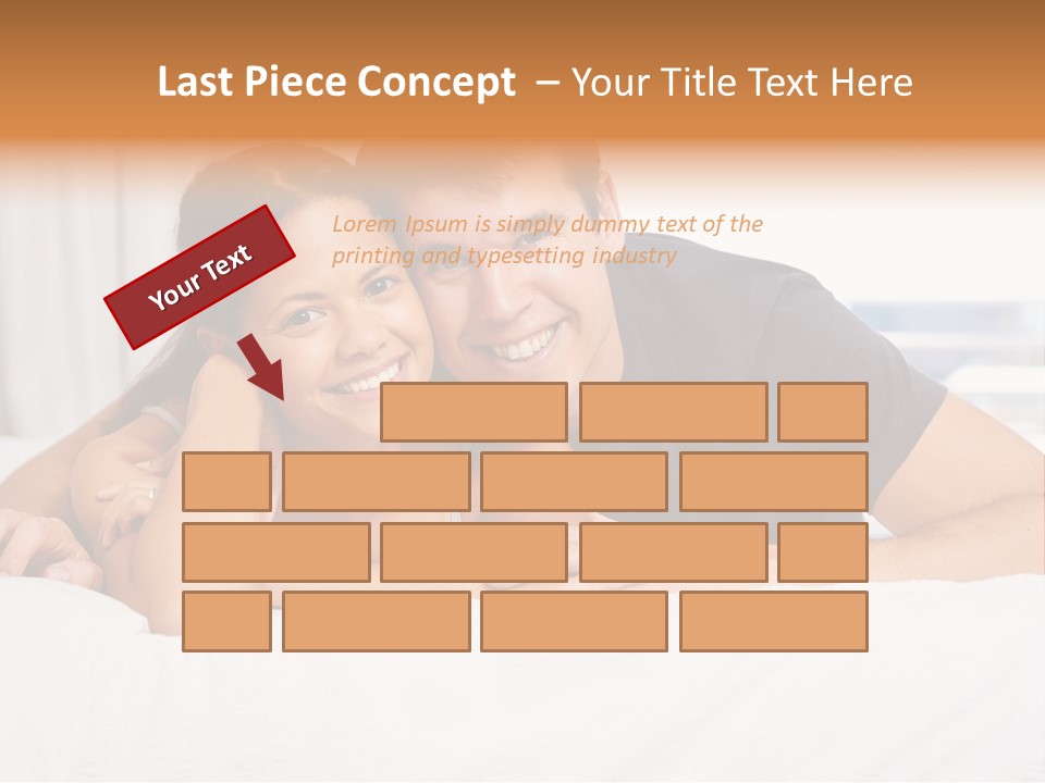 Cute Couple Looking PowerPoint Template