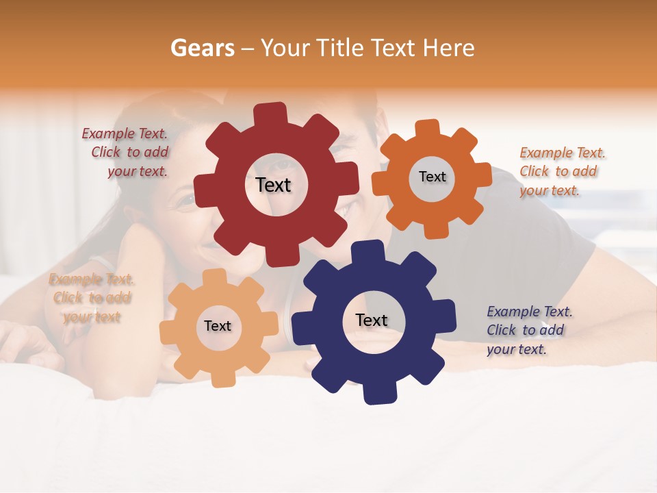 Cute Couple Looking PowerPoint Template