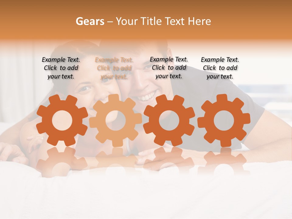 Cute Couple Looking PowerPoint Template