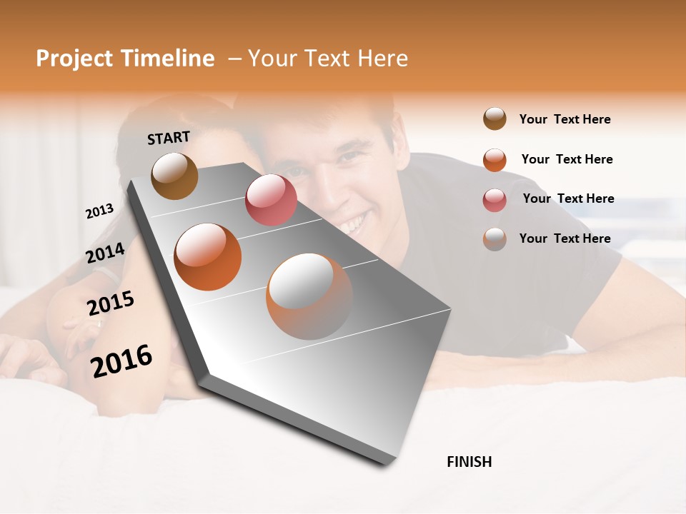 Cute Couple Looking PowerPoint Template