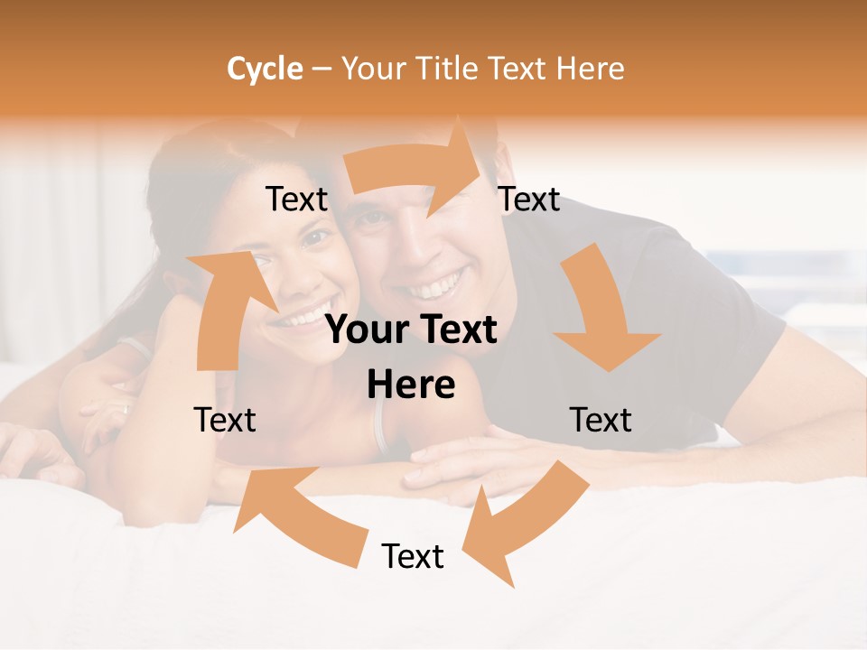 Cute Couple Looking PowerPoint Template