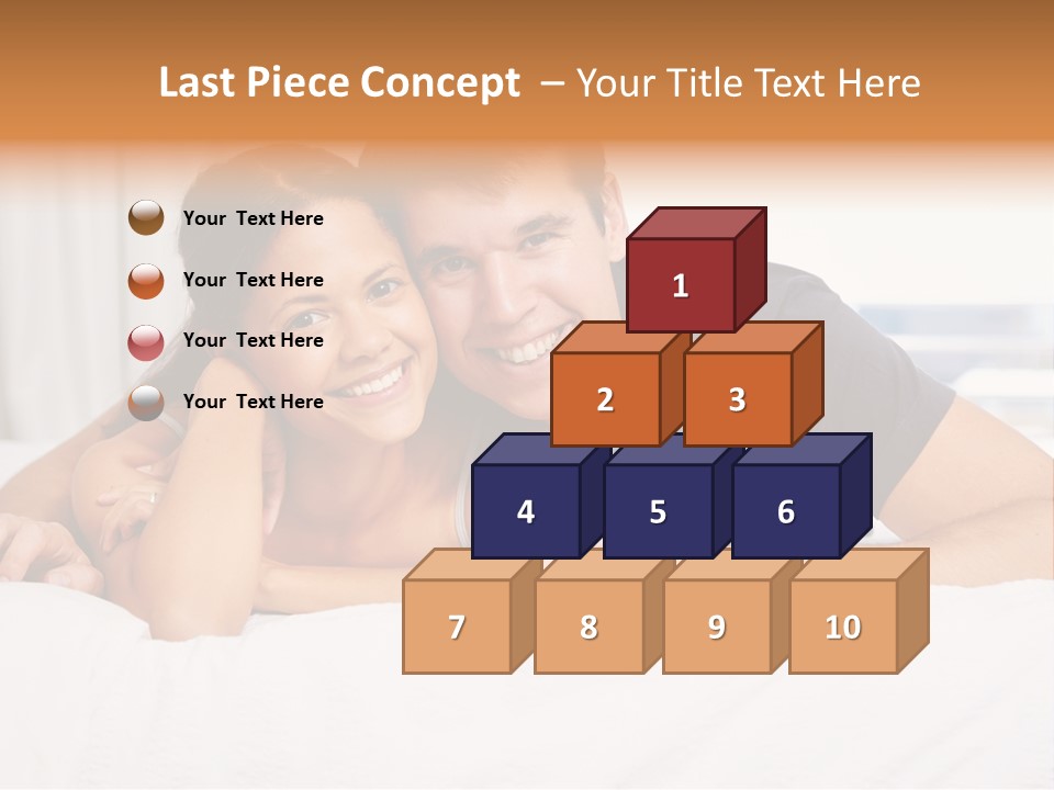 Cute Couple Looking PowerPoint Template
