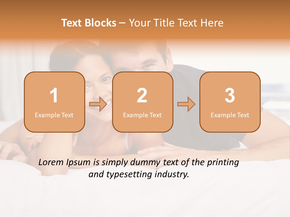 Cute Couple Looking PowerPoint Template