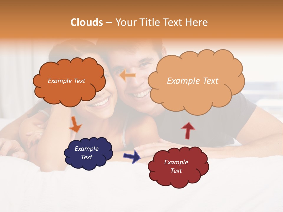 Cute Couple Looking PowerPoint Template