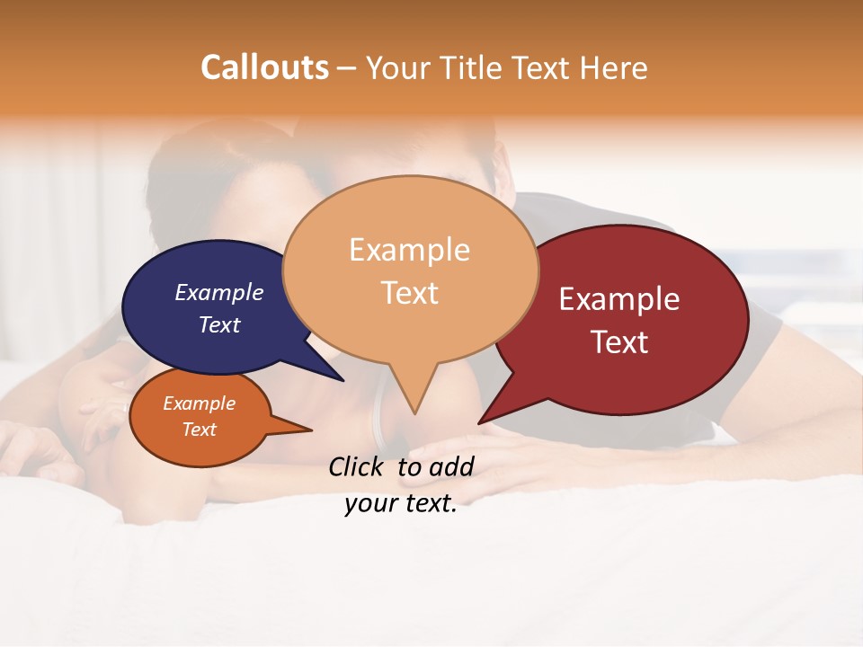 Cute Couple Looking PowerPoint Template