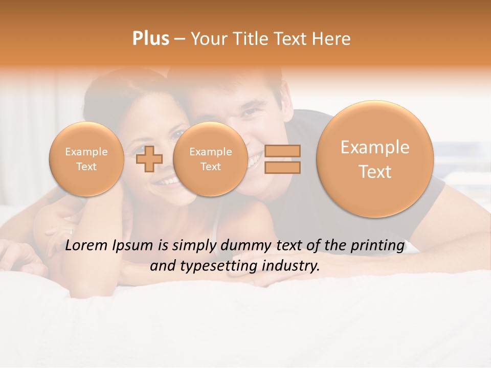 Cute Couple Looking PowerPoint Template