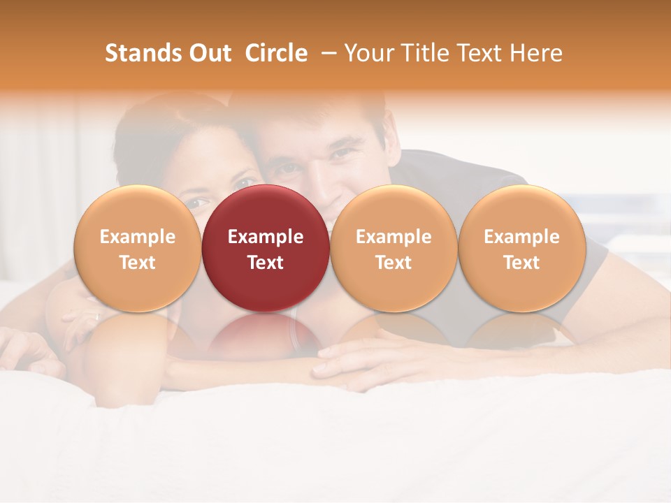 Cute Couple Looking PowerPoint Template