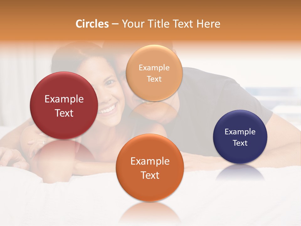 Cute Couple Looking PowerPoint Template