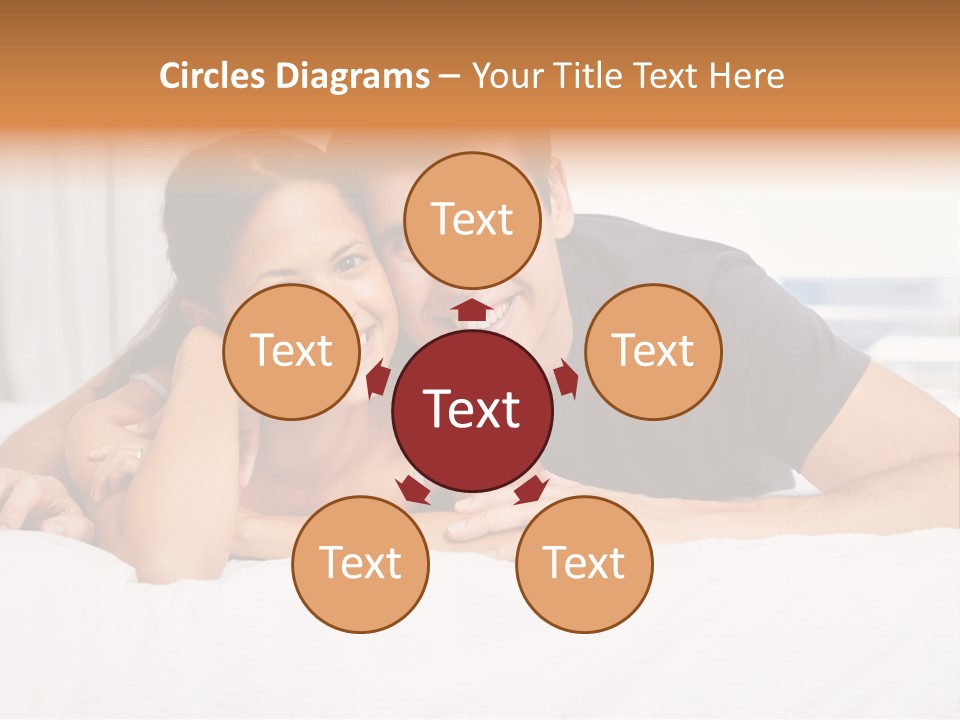 Cute Couple Looking PowerPoint Template