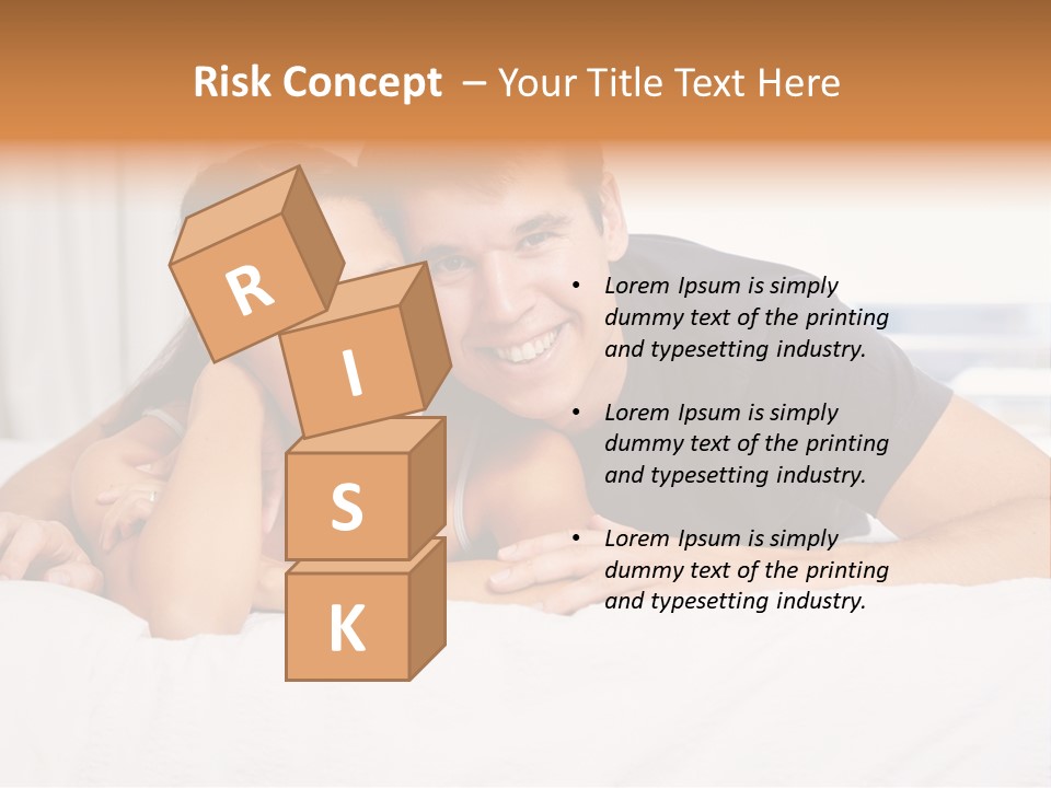 Cute Couple Looking PowerPoint Template