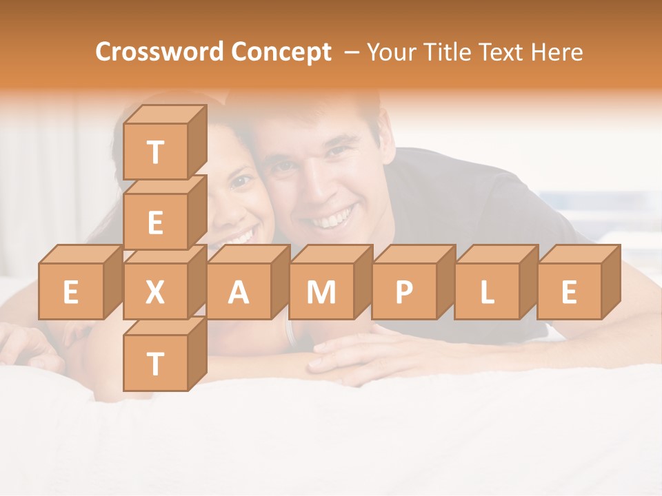 Cute Couple Looking PowerPoint Template