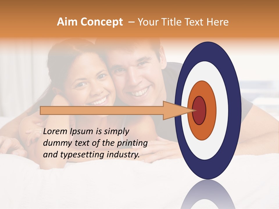 Cute Couple Looking PowerPoint Template