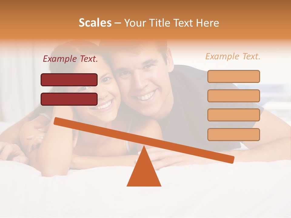 Cute Couple Looking PowerPoint Template