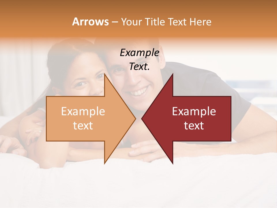 Cute Couple Looking PowerPoint Template