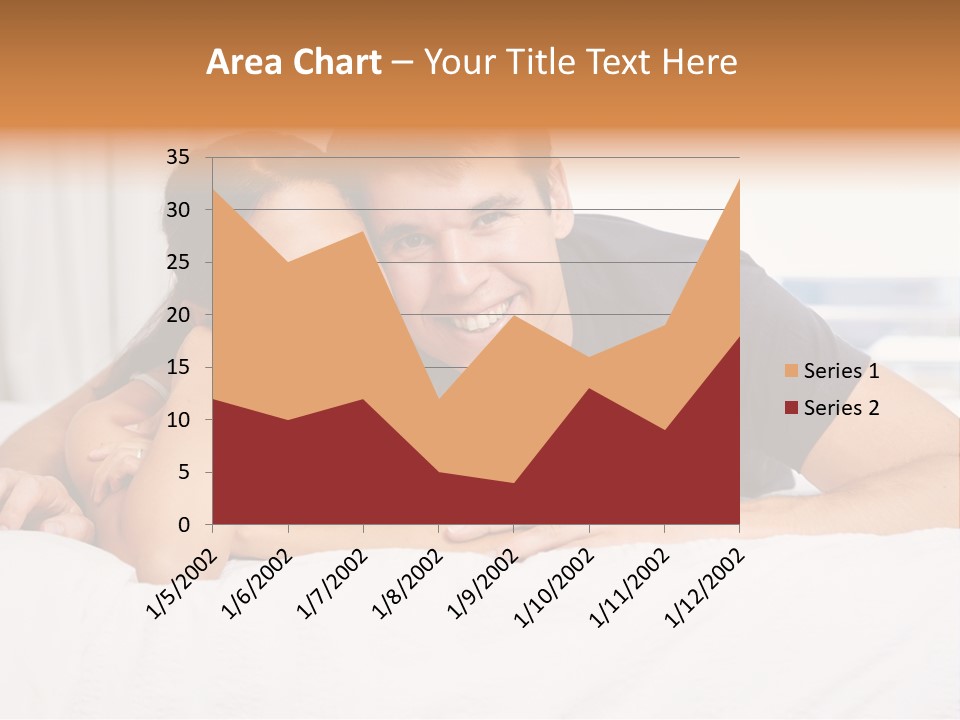 Cute Couple Looking PowerPoint Template