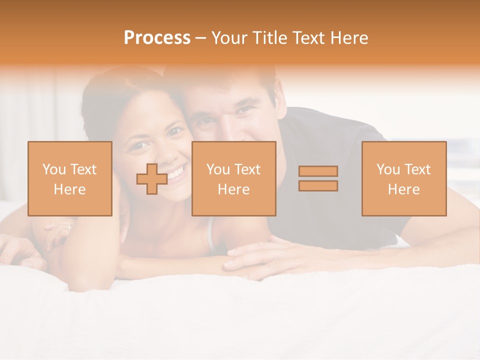 Cute Couple Looking PowerPoint Template