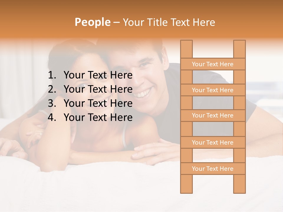 Cute Couple Looking PowerPoint Template